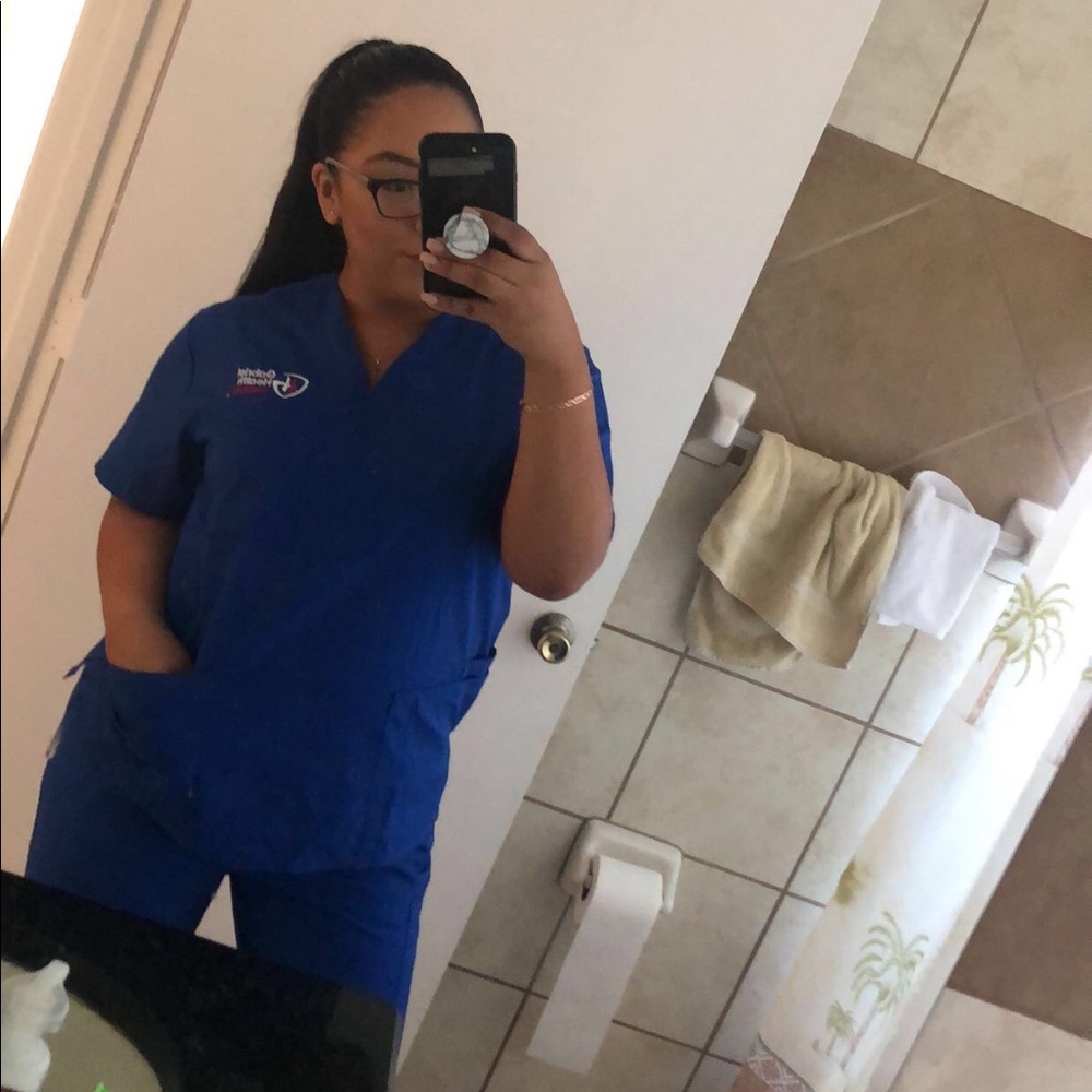 Royal blue scrubs